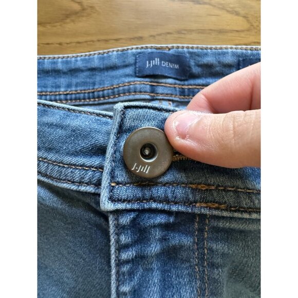 J Jill Jeans Size 12 Authentic Fit Blue Slim Ankle Denim Stretch Preppy Modern - Picture 8 of 16